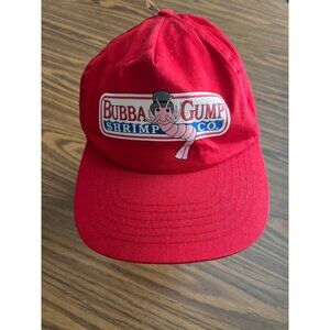The Express Line Cap Suede Puff Bubba Gump Shrimp Co. red adjustable back cap